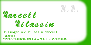 marcell milassin business card